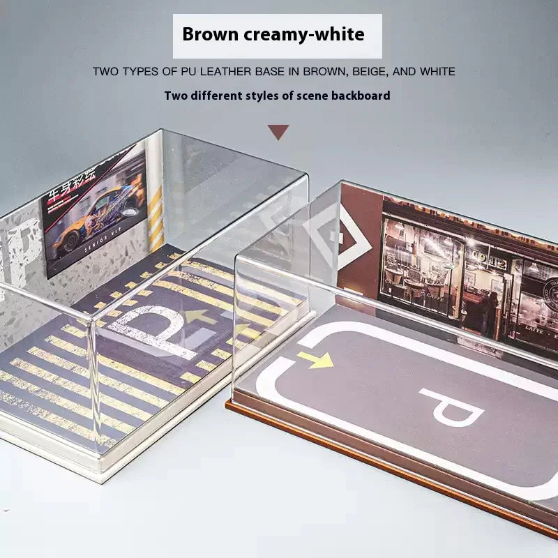 1:24PVC Car Model Dust Cover, Display Box Collection And Display Shelves, And Cool Scene Pictures, Christmas Gifts