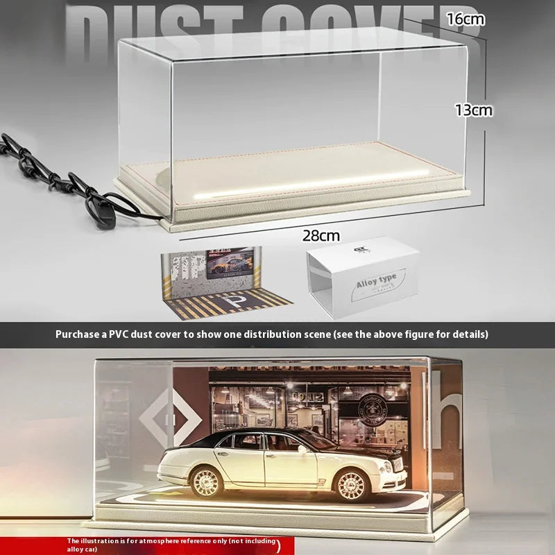 1:24PVC Car Model Dust Cover, Display Box Collection And Display Shelves, And Cool Scene Pictures, Christmas Gifts