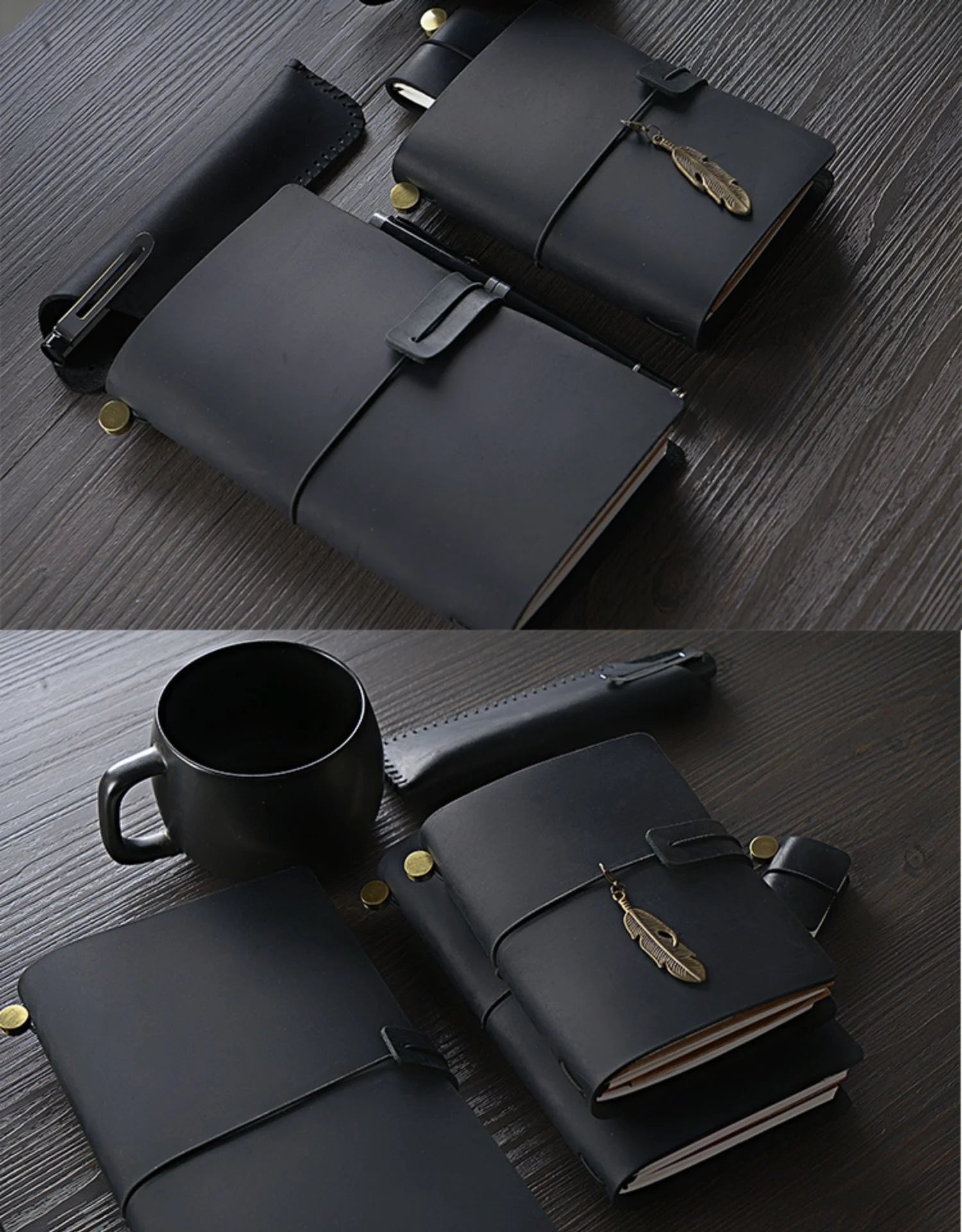 Retro Handmade Diary Black