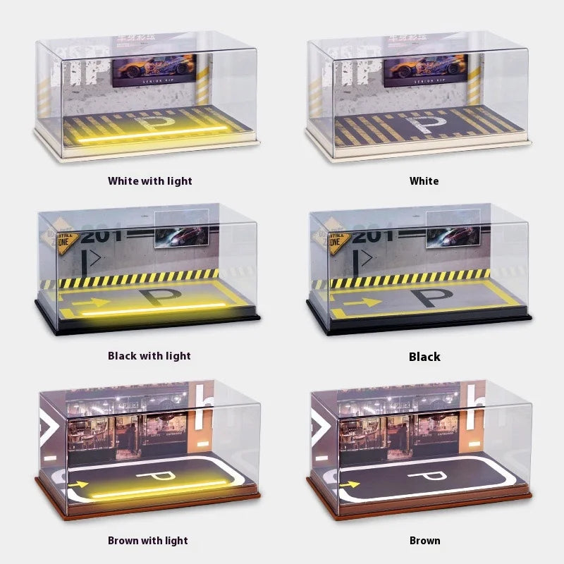 1:24PVC Car Model Dust Cover, Display Box Collection And Display Shelves, And Cool Scene Pictures, Christmas Gifts