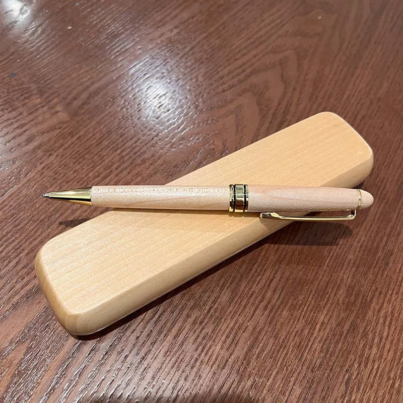 1 ball pen + 1 pen box wooden