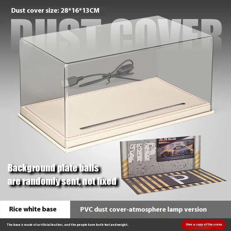 1:24PVC Car Model Dust Cover, Display Box Collection And Display Shelves, And Cool Scene Pictures, Christmas Gifts