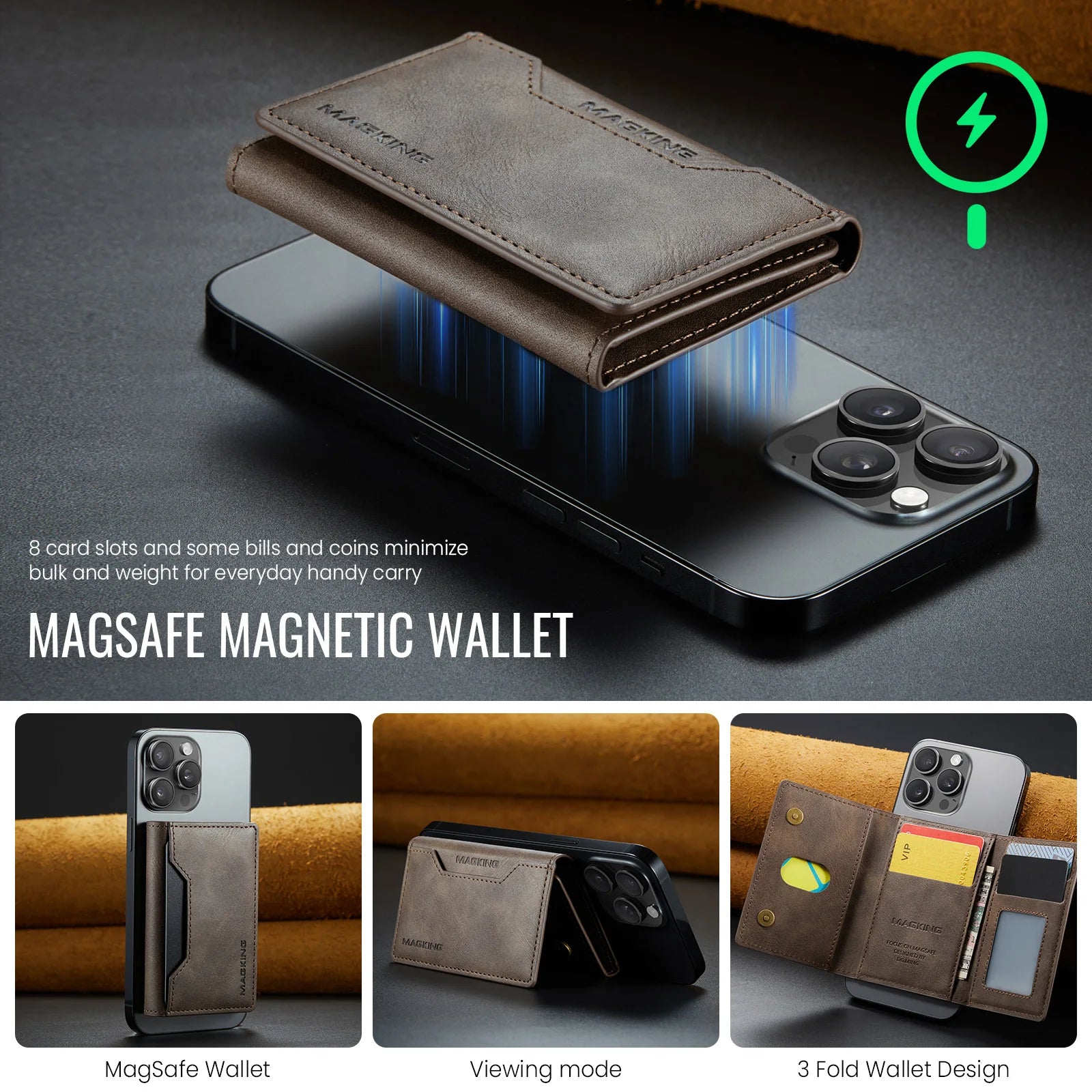 Magnetic Premium Leather Wallet