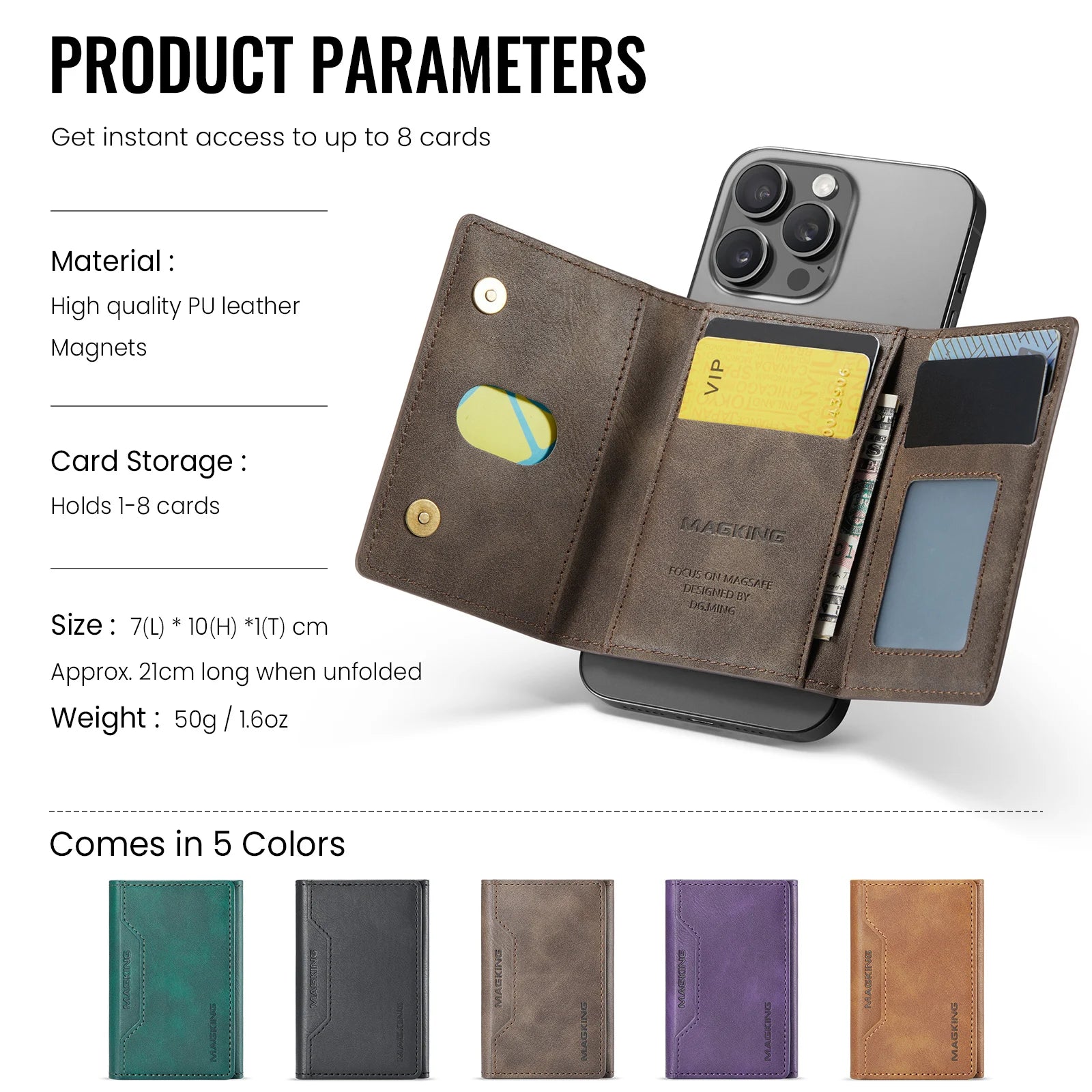 Magnetic Premium Leather Wallet