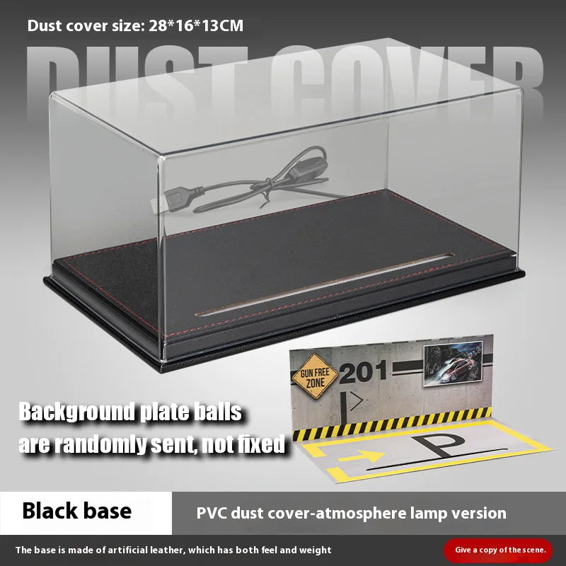 1:24PVC Car Model Dust Cover, Display Box Collection And Display Shelves, And Cool Scene Pictures, Christmas Gifts