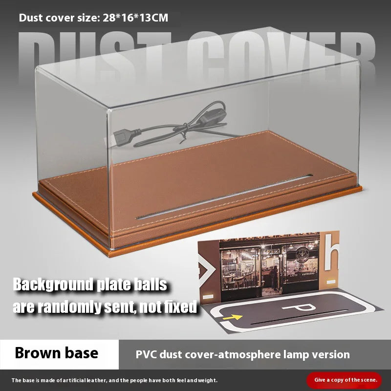 1:24PVC Car Model Dust Cover, Display Box Collection And Display Shelves, And Cool Scene Pictures, Christmas Gifts