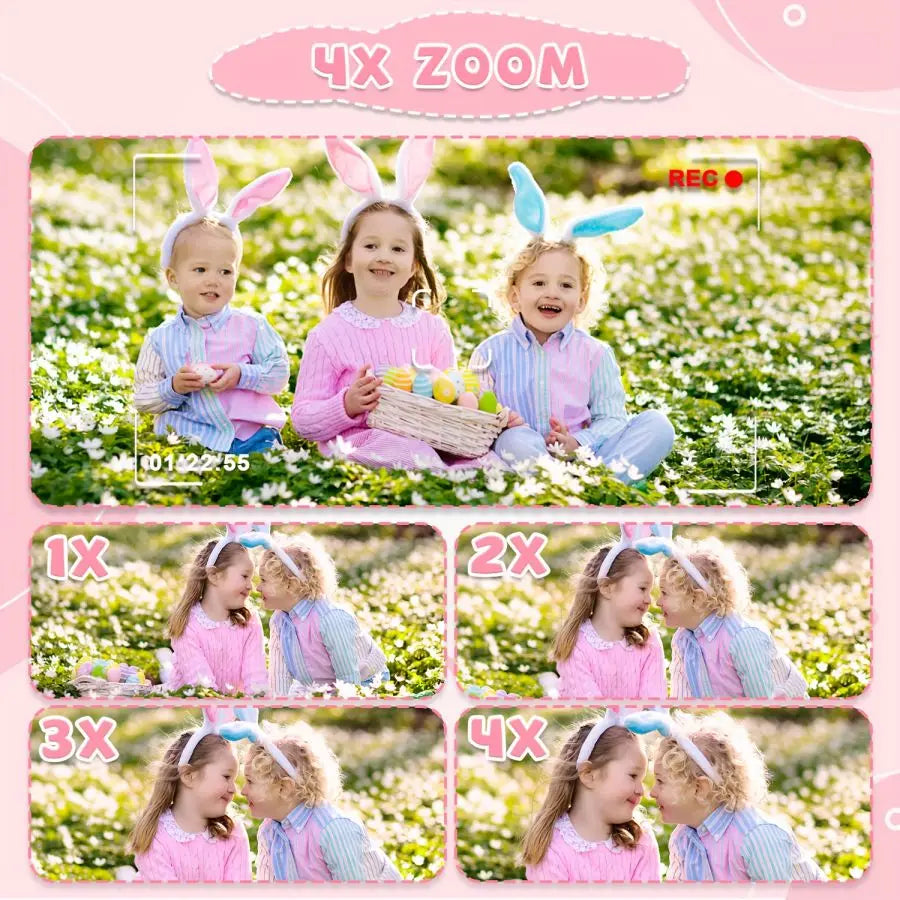 Super Cute Children Camera Kids Educational Toy Children Baby Birthday Digital Camera 1080P Video Camera With Free Gift For Girl