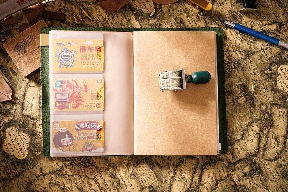 Retro Handmade Diary Green