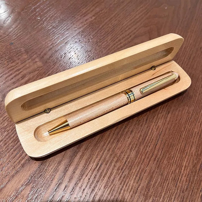 1 ball pen + 1 pen box wooden